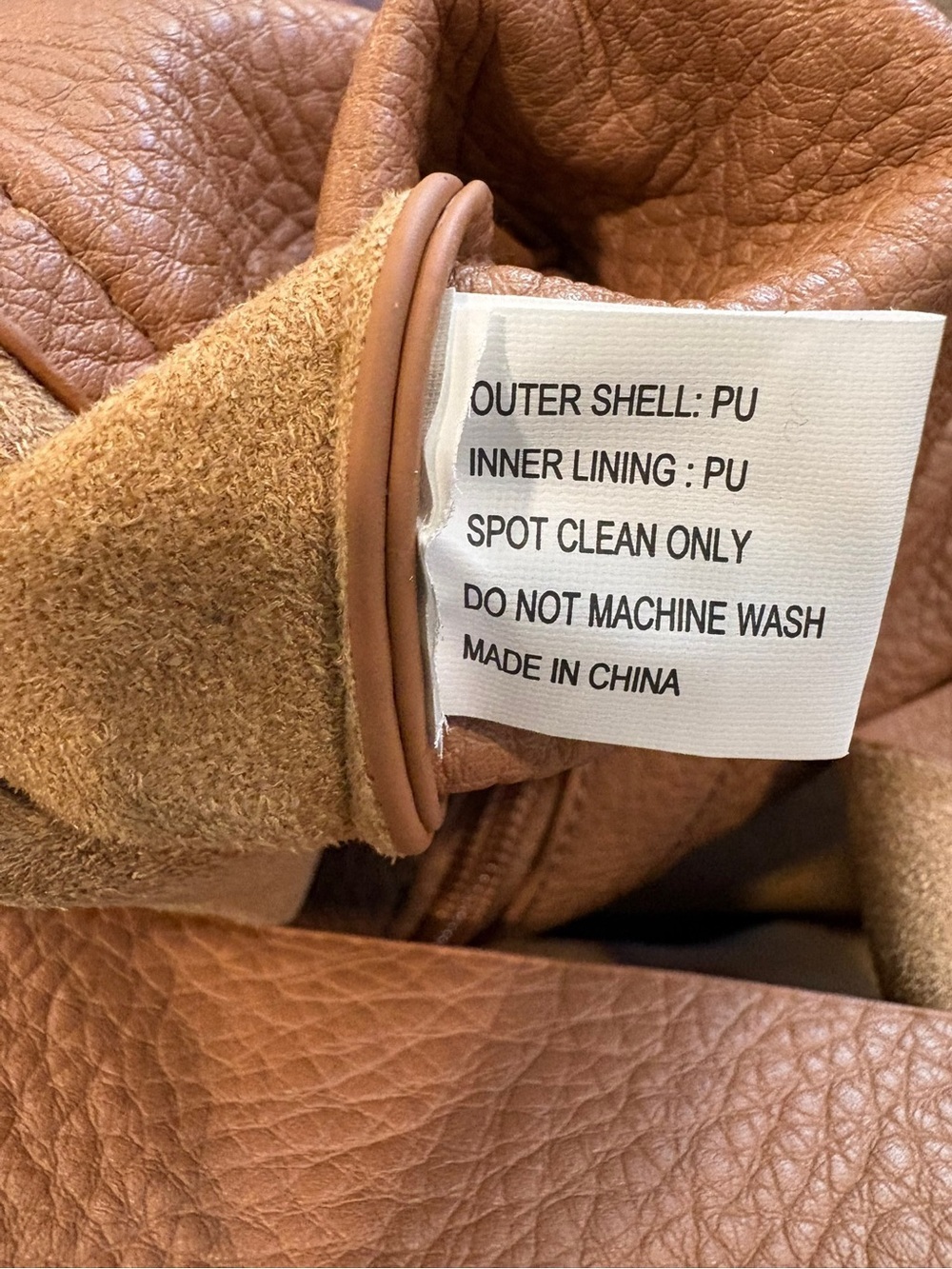 LIKE NEW Shiraleah Arden Women’s Tan Two-Tone Vegan Leather Relaxed Hobo Tote - Picture 4 of 9